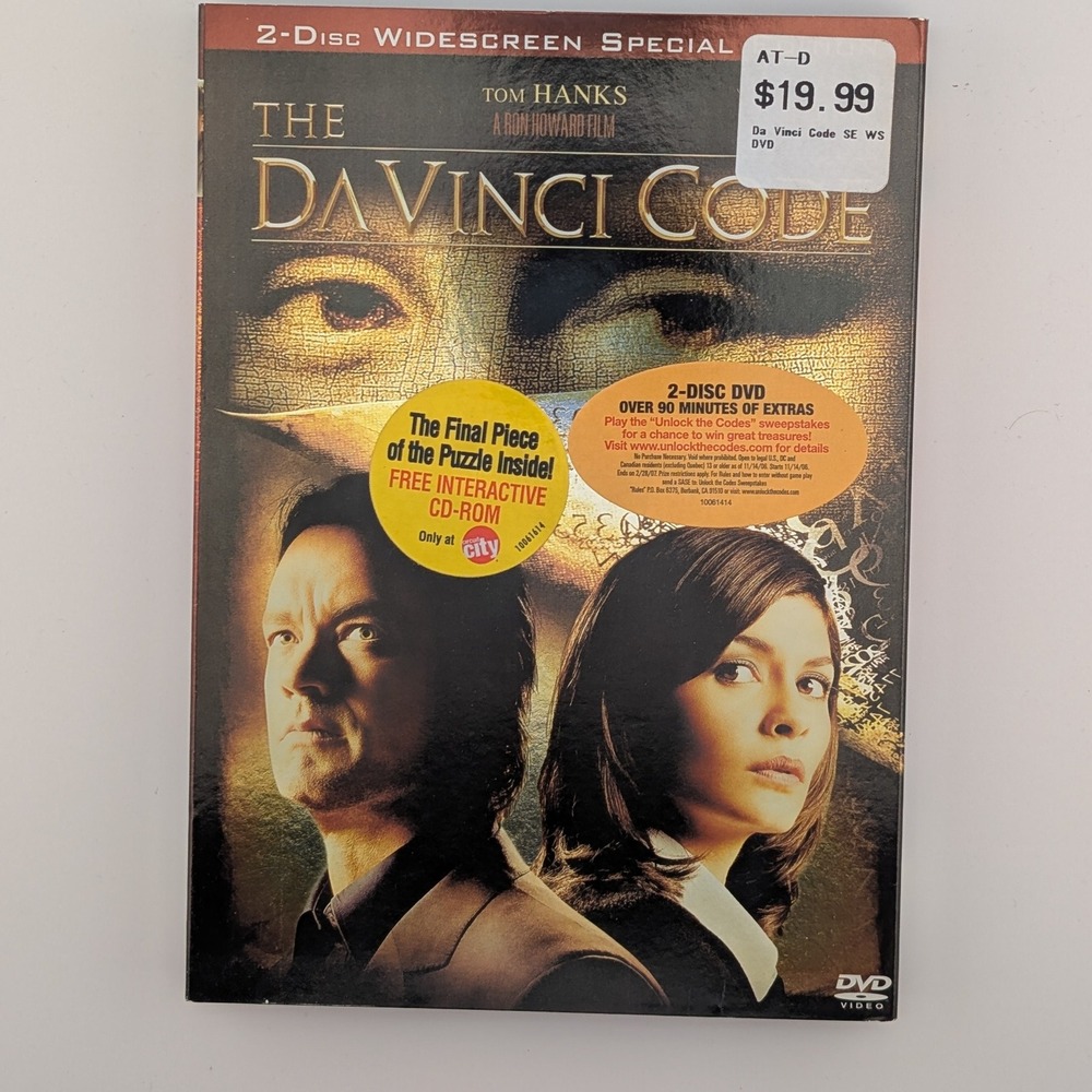 The Da Vinci Code DVD 2-Disc Widescreen Special Edition Tom Hanks